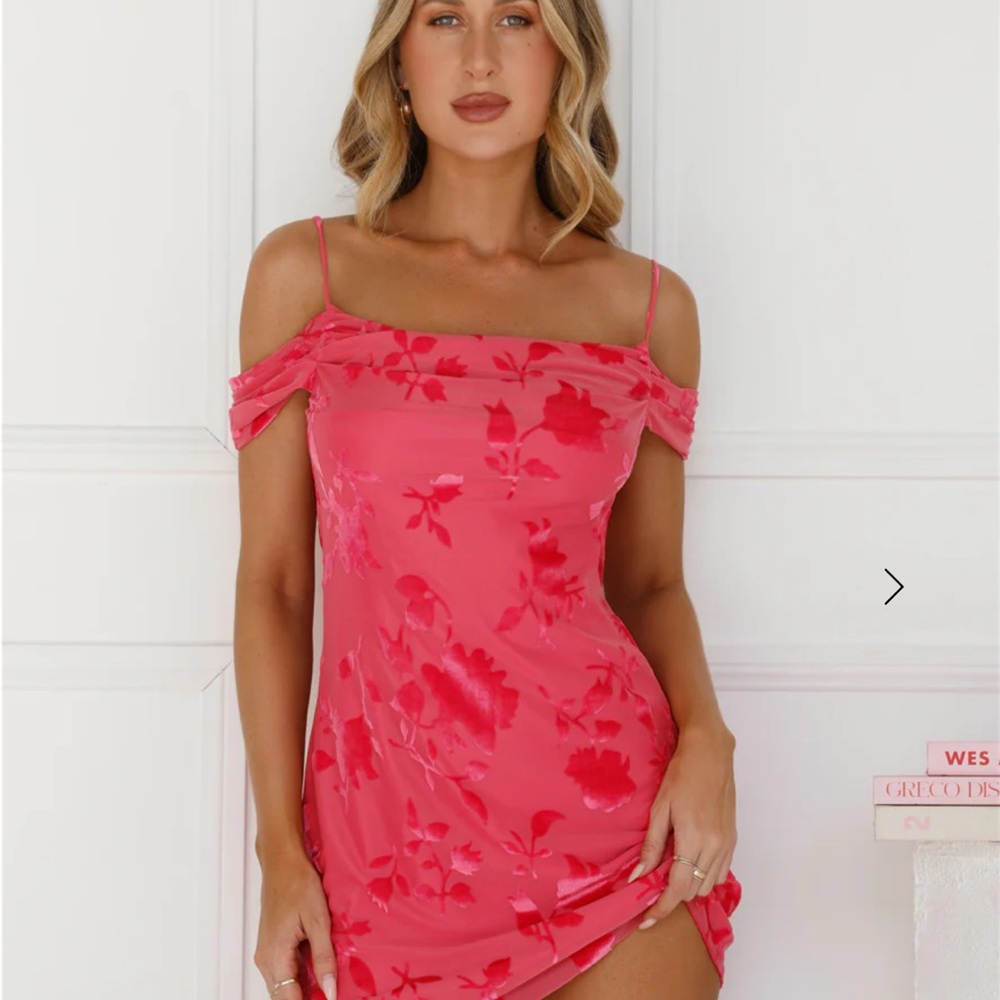 Match Magic Off Shoulder Mini Dress Pink - Hello Molly Brand